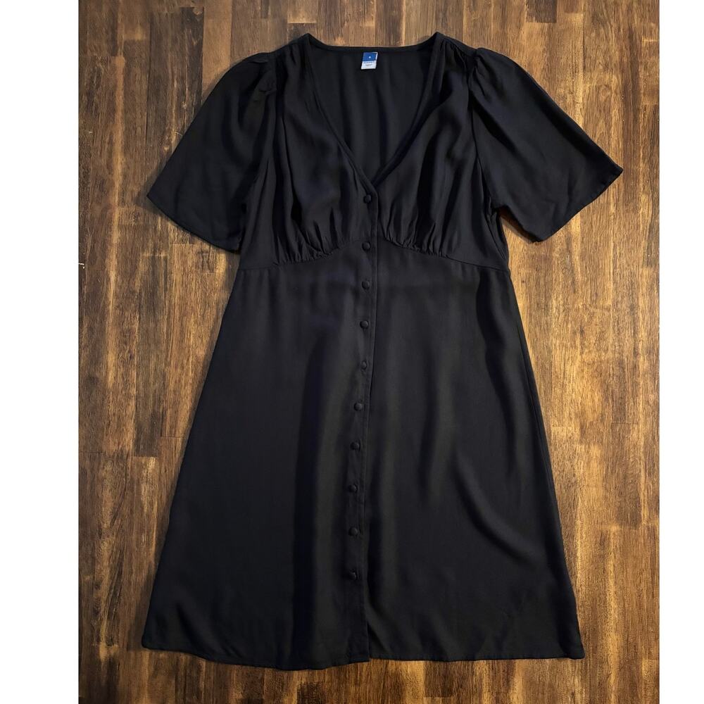 Old Navy Women’s Small Dress Short Sleeve Button Front V Neck